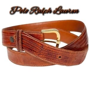 Polo Ralph Lauren Vintage Genuine Lizard Skin Belt Men's 32